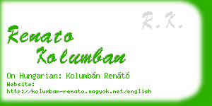 renato kolumban business card