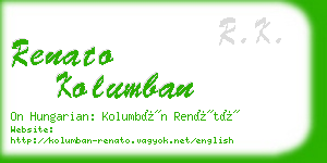 renato kolumban business card